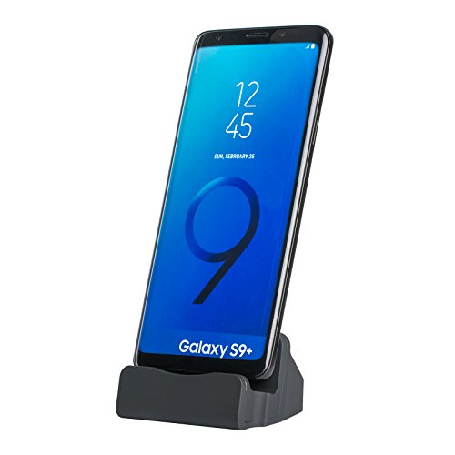 USB C Charger Dock, LinkStyle USB C 3.1 Type-C Data Sync Charging Dock Station Charger Cradle Desktop Charger Adapter Type C Charger Dock for Samsung S9 Moto Z Force Droid/Moto Z2 Force HTC U1 - Black