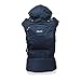 Mo+m Ergonomic Baby Carrier (Navy Blue) - Soft Structured Sling w/ Mesh Cooling Vent, Hood & Pockets