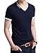 JNC Men's V Neck Casual Slim Fit Long/Short Sleeve Fashion Printed T-Shirts Cotton Shirts