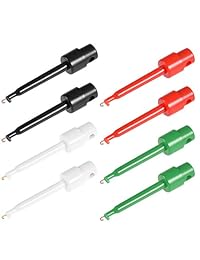 uxcell Gancho de prueba de 2.205 in y 1.654 in de longitud para multímetros PCB Tester