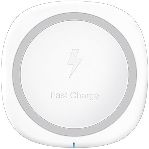 Fast Wireless Charger: Charging Pad for Apple iPhone X iPhone 8 Plus Android Samsung Note 8 6 5 S8 S7 S6 Edge+ Google Nexus 4 5 6 7 LG G3 G4 G6 V30 and all Qi Enabled Phones [AC Adapter Included]