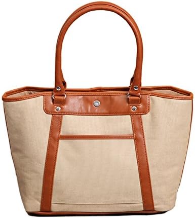Women Casual PU Spliced Canvas Handbag | Custom Made Luxurious Designer Tote Bag for Work/Outdoor/Sport/Moving/Travel Luggage