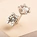 T400 925 Sterling Silver Post Stud Earrings Setwith Cubic Zirconia Gift for Women Men 5 6 7 8 mm (4 Pairs)