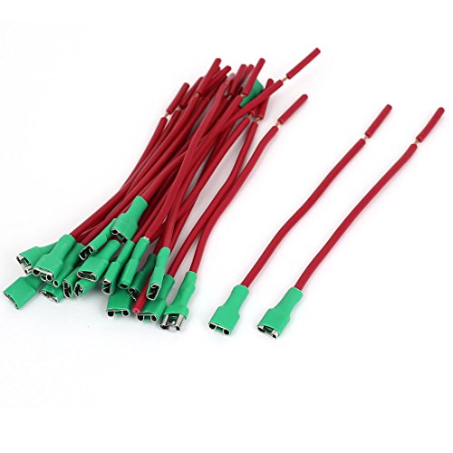 uxcell 20 Pcs 6.3mm Crimp Terminal Cable Female Spade Connector Wire