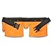 New & Improved Quality, 11 Pocket Leather Construction Tool Belt, Work Apron, with Adjustable Poly Web Belt Quick Release Buckle