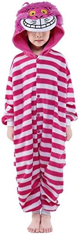 Children's Unisex Unicorn Onesie Pajamas Kigurumi Costume, Perfect for Kids and Teens (125#, Cheshire Cat)