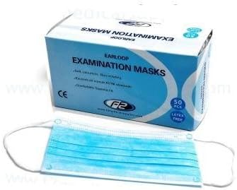 F2 Medical 3 Ply Examination Masks With Ear Loops by F2 Medical