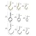 JUIDINTO Screw-in Hooks Vinyl Coated Celling Hooks Metal Eyebolts for Hanging Cup, Jewelry, Plant, 168pcs