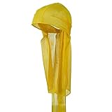 Snatched Flames Trendy Color DU-Rag -Premium Quality- Wave Cap-Durag (Yellow)