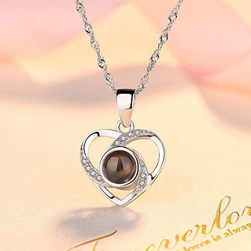925 Sterling Silver Heart I Love You Necklace 100 Languages Love Necklace For Girlfriend Wife Birthday Christmas Valentines Anniversary Mothers Day Jewelry Romantic Gifts For Her Silver Heart Pricepulse