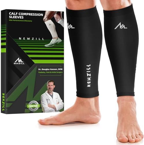 NEWZILL Compression Calf Sleeves (20-30mmHg) for Men Women