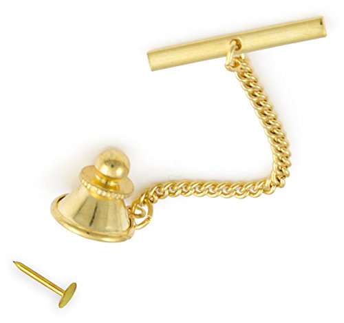Gold & Silver Tie Tacks Tie Down Tie Stay Metal Tie Tacks Lapel Pin Clutch for Cravat Ascot Tie - Thumbnail 3