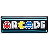 onlinepartycenter Arcade Pac-Man Metal Sign Wall Art Home Decoration Theater Media Room Man Cave
