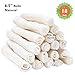 MON2SUN Dog Rawhide Rolls Twist Sticks 6.5 Inch Natural Flavor Rawhide Chews 18 Count for Puppy and Small Dogs