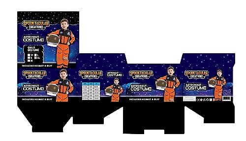 Spooktacular Creations Astronaut Costume with Helmet, Space Suit for Toddler, Kids Astronaut Halloween Costume for Cosplay