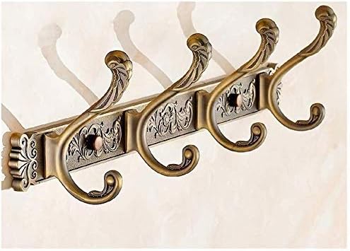 Shabby Chic Cast Iron Decorative Wall Hooks -Rustic -Cooper -Antique -French Country Charm -Large Decorative Hanging Hooks Screws and Anchors for Mounting Included (Size:58cmx12cm)