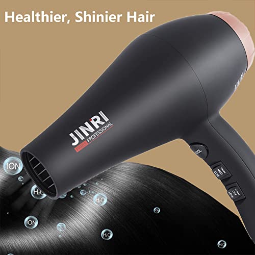 JINRI Hair Dryer, Ionic Blow Dryers with Comb,Concentrator and Diffuser