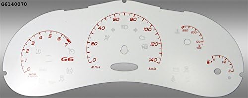 Us Speedo 2006-2010 Pontiac G6 7 RPM White Gauge Face with Red Night