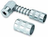 Lumax Silver LX-1404 90 Degree Coupler for Hard-to-Reach Grease Fittings on Cars, Trucks, Farm Equipment. Ideal for Lubrication of Front and All-Wheel Drive Vehicles