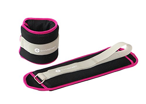 GYMENIST Water Proof Ankle Weights with Adjustable Strap Great for Swimming and All Water Sports Activities (3 - LB)