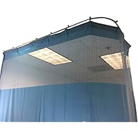 DevLon NorthWest Medical Curtains Privacy Hospital Cubicle Curtain With Flexible Track 10 Foot W x 9.3 Foot H Light Blue