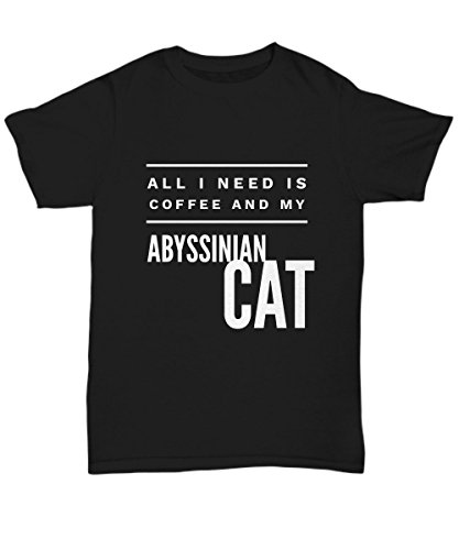 Abyssinian Cat Coffee Lover Pet Owner Black Mens And Ladies