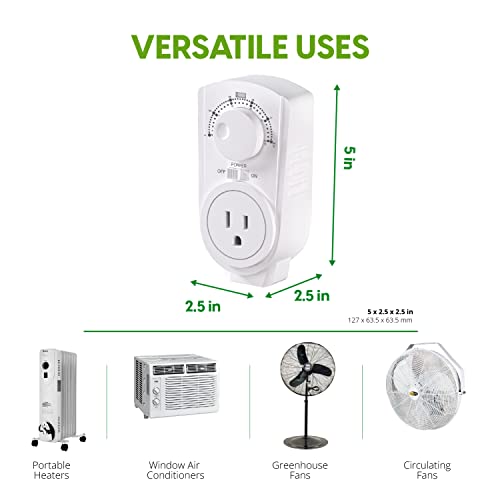 EconoHome Adjustable Thermostat Universal Plugin Heating & Cooling