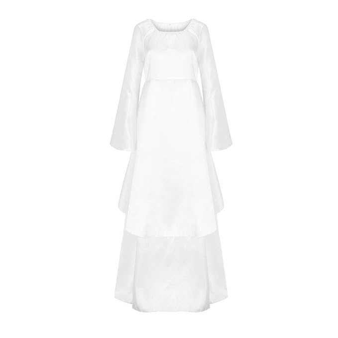 Btruely Kleid Damen Elegant Abendkleid Vintage Partykleid Groß Größe Freizeitkleid Loose Renaissance Mittelalter Kleider Band