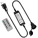 Dimmer Plug, Kohree Dimmer Switch Dimming Kits Plug-in Remote Timer for Outdoor Patio String Lights LED Bulbs, 240W Max Power, 10ft Longer Cord, 3 Prong Outlet, Weatherproof IP68, ETL Listed