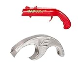 Beer Shotgun Tool for Shotgunning - Bottle Opener Fits on a Keychain - Perfect Drinking Accessories and Gifts - Chug Like a Pro - Complete with Bottle Cap Gun Launcher