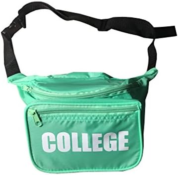 College Fannies | Premium Double Pocket, Neon Dance Party Fanny Pack (COLLEGE)