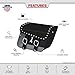 Nomad USA Universal Slanted Black Synthetic Leather Throw Over Motorcycle Saddlebags with Quick Release Buckles (Braided & Studded))