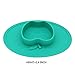 Silicone Baby Placemat Bowl-Highchair Feeding Tray Round Suction plate for Kids Toddlers Kitchen Dining Table with Built in Bowl, Weaning travel Bowl for Children 2017 NEW (Forest Green2)