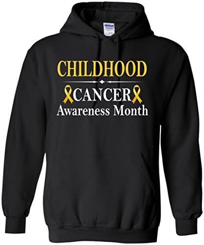 Childhood Cancer Awareness Month (CCAM), Childhood Cancer Hoodie (XL,Black)