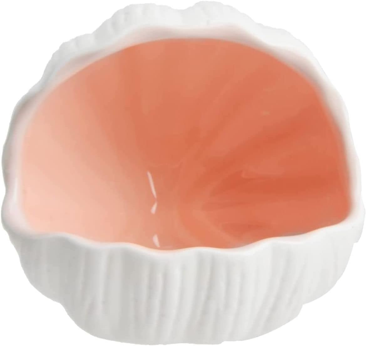 Uotyle Aquarium Ornament Large Shell Hideout Smooth Glazed Ceramic Cave Fish Tank Decoration for Small Fish/Shrimp/Cichlid (Pink)