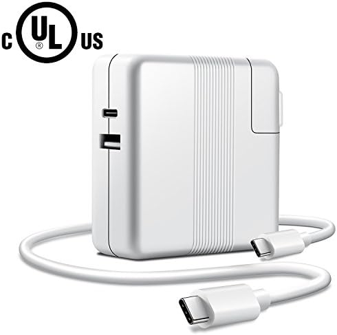61W 45W 29W USB-C Power Adapter，Replacement Charger for Macbook Pro 13-Inch，Macbook 12-Inch，iPhone X/8/8 Plus, Ipad pro, Samsung Galaxy S8/S8+ ，With a USB-C to USB-C Charging&amp;Data Cable