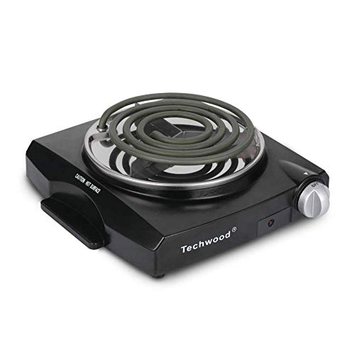 Techwood 1100W Portable Electric Coil Hot Plate Single Burner for