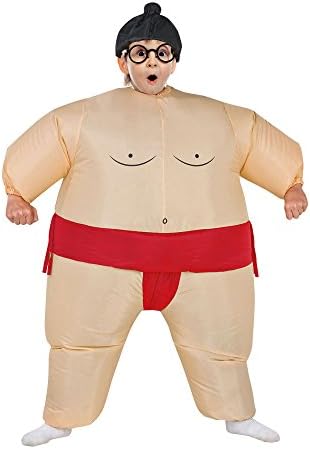Inflatable Sumo Wrestling Suits Blow Up Costume (Children One Size, Red)