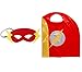Dress up Costume Cape and Mask Set with Matching Shaped Rubber Wristbands and 1 Drawstring Bag for Kids, Birthday Party Children(8pcs for boy)