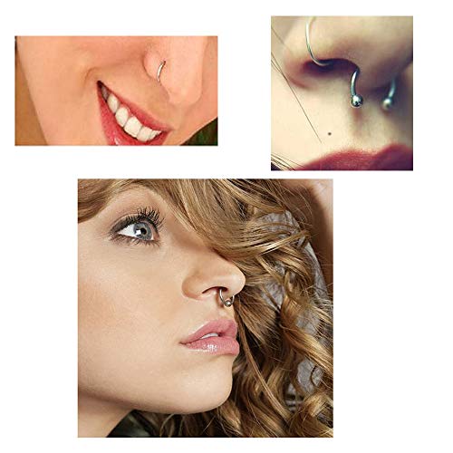 Jconly Piercing Kit - 33Pcs Professional Body Piercing Kit Surgical Steel Piercing Needles 14G,16G Piercing Clamps Belly Ring Tongue Tragus Nipple Nose, Body Piercing Tools - Thumbnail 3