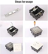 FzJs-J-in 86 Switch Socket Cassette Repair Kit Metal Wall Mount Box Fixer Tool view 9