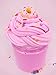 Sunool fluffly Foam Slime,Pink Donut Charm Slime Putty Stress Relief and Chocolate Scented Sludge Toy for Daughter Girlfriend（7oz）