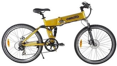 CEMoto E-18-Y Mountain Electric Folding Bike44; Yellow