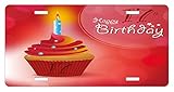 17th Birthday License Plate by Ambesonne, Sweet