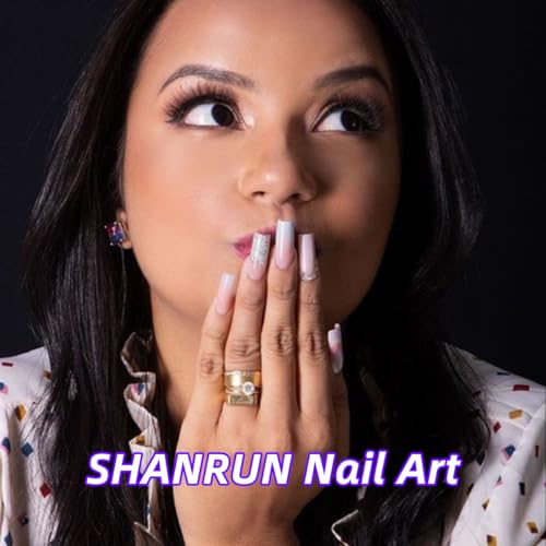 24 Pcs Halloween Press on Nails Medium Coffin Square - SHANRUN Ballerina Fake Nails Press ons Nail Art French Tip Glue on Nails Full Cover Artificial Acrylic False Nails with Ghost Spider Web Design - Image 7