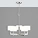 Linea di Liara Allegro 5 Light Pendant Chandelier – Brushed Nickel w/Fabric Shade LL-C135-BN