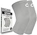 Crucial Compression Knee Sleeve (1 Pair) - Best Knee Braces for Knee Pain for Men & Women - Non-Slip Knee Support for Running, Weightlifting, Basketball, Gym, Workout, Sports