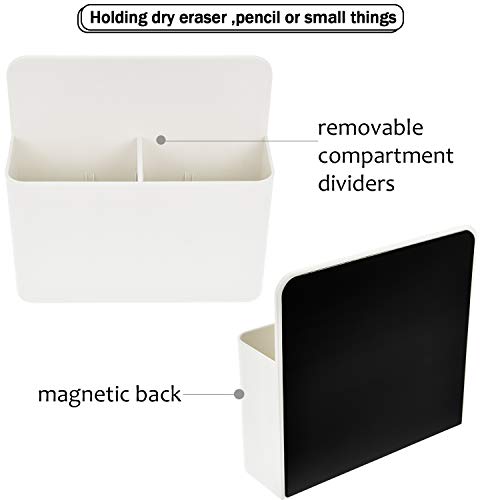 Jetec 2 Pack Magnetic Marker Holder Dry Erase Organizer Magnetic Holder for Whiteboard (Cream Color)