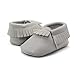 Voberry® Baby Girls Soft soled Tassel Bowknots Crib Shoes Moccasins (6~12 Month, Gray)