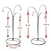 HOHIYA Ornament Display Stand Holder Christmas Hanger Hook Dog Cat Glass Ball Bauble 4 Arms 12inch Silver 2 Pcs